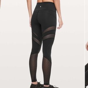 Lululemon Wunder Under High-Rise Tight *Mesh 28" Black